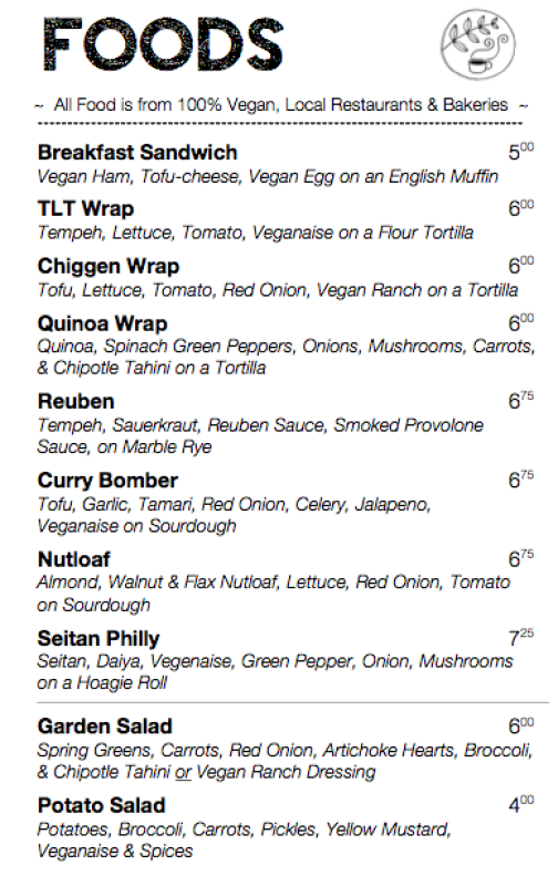 food menu
